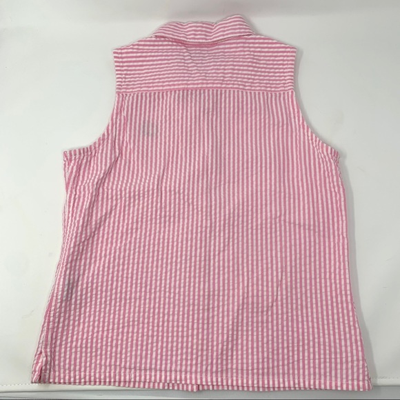 Masters Collection Smocked Striped Button Tank - Picture 3 of 5